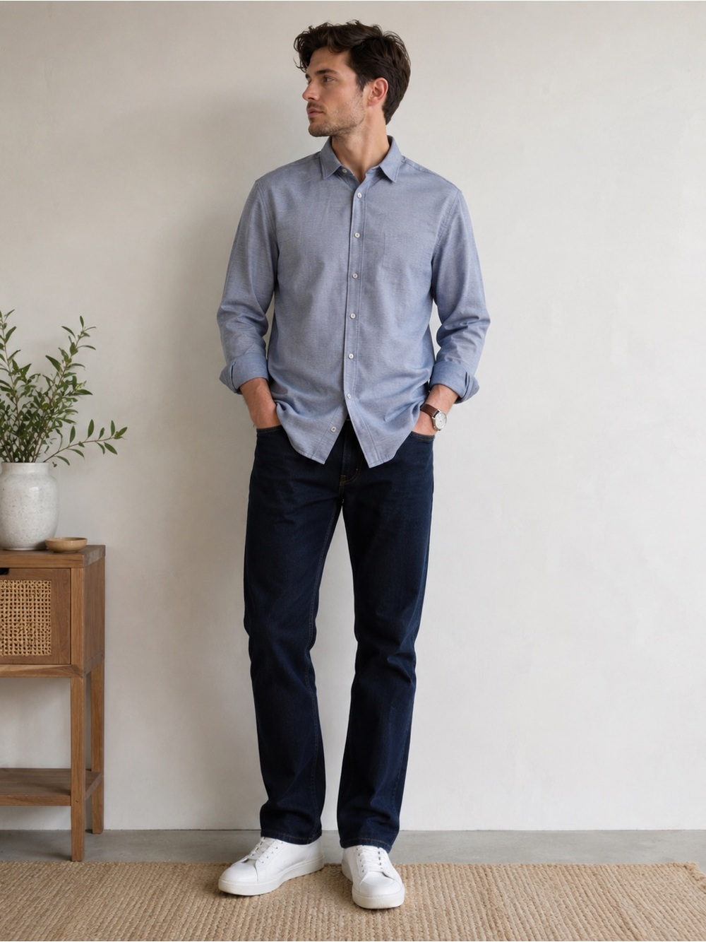UNTUCKit Slim Fit Button Down Shirt Blue XL 100% Cotton